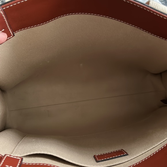 Chloe Brown Tote Bag with Cream Straps - Picture 16 of 16